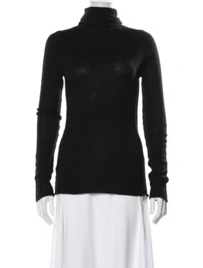 Pre-owned Nili Lotan Cashmere Turtleneck Sweater In Black