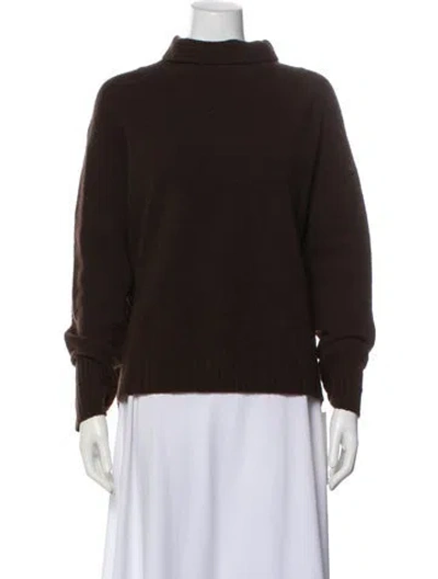 Pre-owned Nili Lotan Cashmere Turtleneck Sweater In Brown