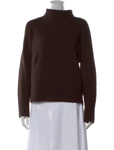 Pre-owned Nili Lotan Cashmere Turtleneck Sweater In Brown
