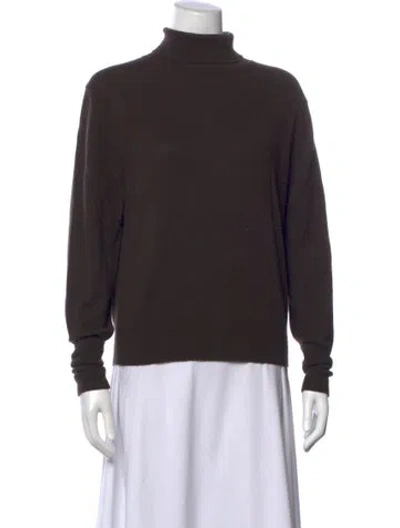Pre-owned Nili Lotan Cashmere Turtleneck Sweater In Brown