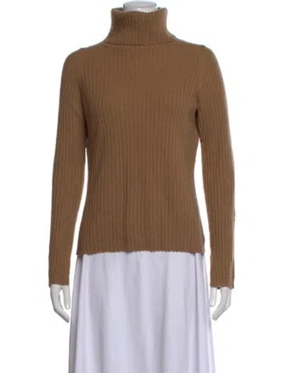 Pre-owned Nili Lotan Cashmere Turtleneck Sweater In Brown