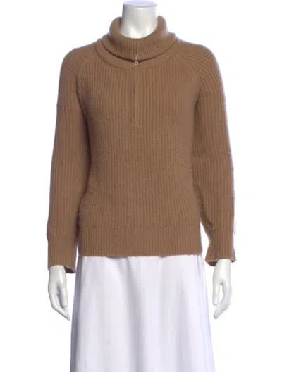 Pre-owned Nili Lotan Cashmere Turtleneck Sweater In Brown/neutrals