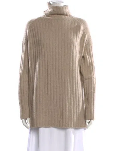 Pre-owned Nili Lotan Cashmere Turtleneck Sweater In Neutral