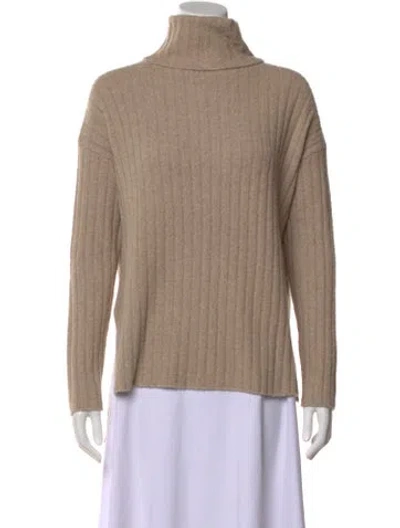 Pre-owned Nili Lotan Cashmere Turtleneck Sweater In Neutral