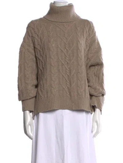 Pre-owned Nili Lotan Cashmere Turtleneck Sweater In Neutrals
