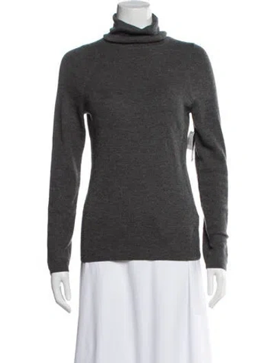 Pre-owned Nili Lotan Cashmere Turtleneck Sweater W/ Tags In Gray