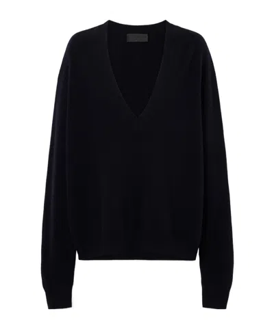 Nili Lotan Cashmere V-neck Sweater In Black