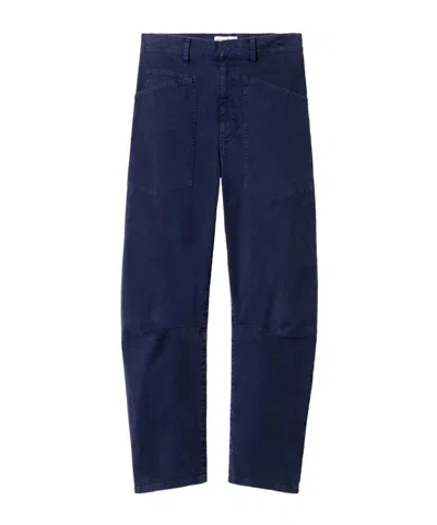 Nili Lotan Shon Barrel-leg Palazzo Pants In Blue