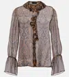 Nili Lotan Cecily Paisley Silk Chiffon Blouse In Multicoloured