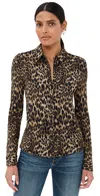 Nili Lotan Celestine Shirt Vintage Leopard Print In Animal Print