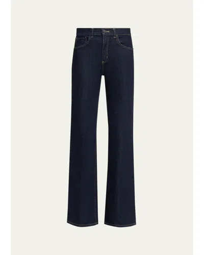 Nili Lotan Celia High-rise Straight-leg Jeans In Blue