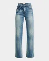 Nili Lotan Celia High-rise Straight-leg Jeans In Summer Wash