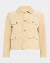 Nili Lotan Chamonix Corduroy Short Jacket In Neutral