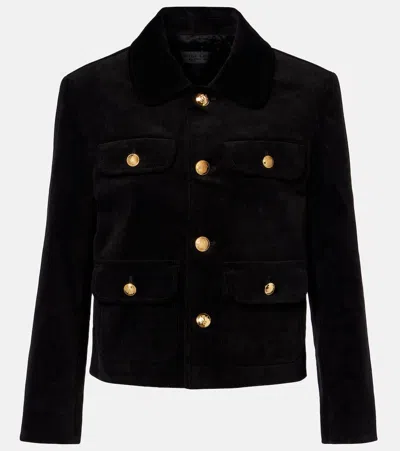 Nili Lotan Chamonix Cropped Cotton-blend Jacket In Black