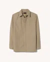 Nili Lotan Chance Shirt In Taupe Grey