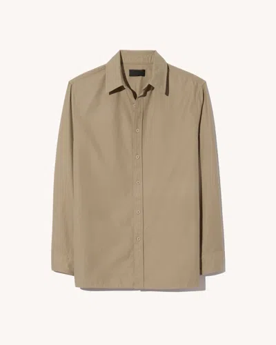 Nili Lotan Chance Shirt In Taupe Grey