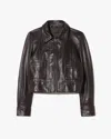 Nili Lotan Charly Leather Jacket In Brown