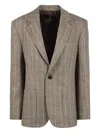 Nili Lotan Diane Plaid Wool Blend Jacket In Brown