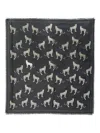 Nili Lotan Cheetah-print Silk Scarf In Black