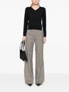 Nili Lotan Christophe Pants In Brown Houndstooth In Multi