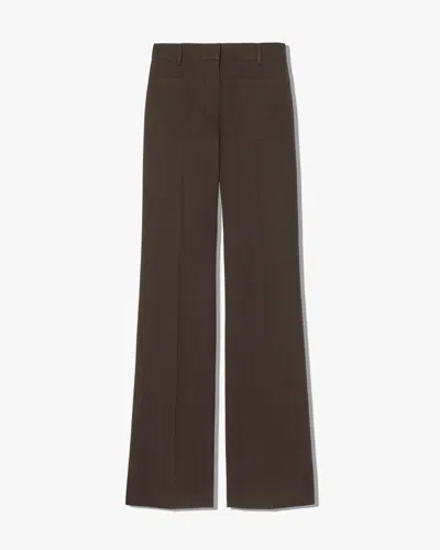Nili Lotan Christophe Wool Pant In Brown