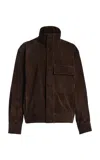 Nili Lotan Cirque Suede Jacket In Brown
