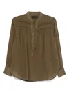 Nili Lotan Clarys Blouse In Green
