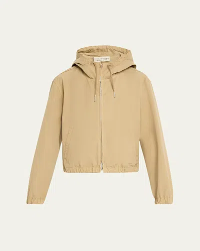 Nili Lotan Clyde Hooded Cotton Windbreaker In Neutral