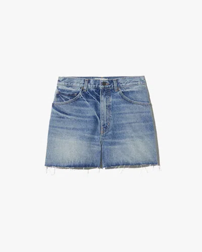Nili Lotan Cobain Denim Short In Brown