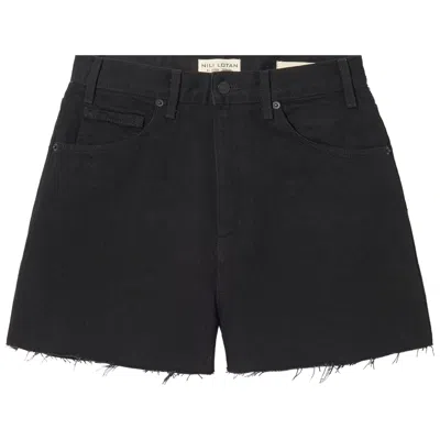 Pre-owned Nili Lotan Cobain Denim Short 'jetblack' | Women's Size 25 In Black