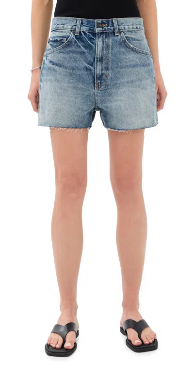 Nili Lotan Cobain Denim Shorts Summer Wash In Blue