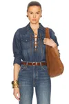 Nili Lotan Collins Denim Shirt In Classic Wash