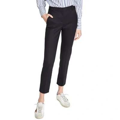 Pre-owned Nili Lotan Colmar Wool Pants Dark Navy Us4 In Blue