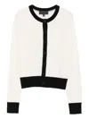 Nili Lotan Colourblock Cashmere Cardigan In White