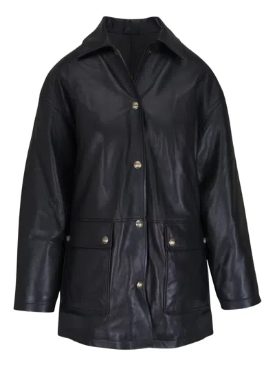 Nili Lotan Cordel Flap-pocket Jacket In Black