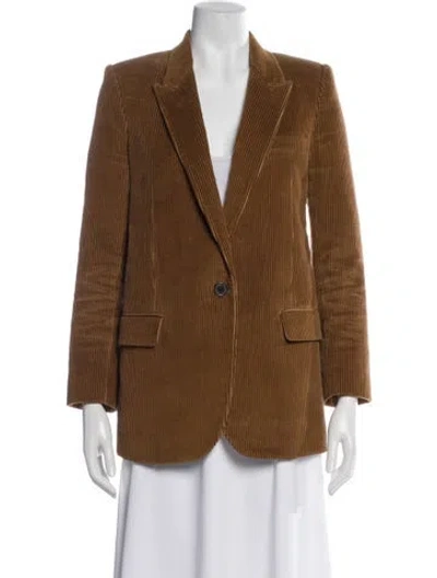 Pre-owned Nili Lotan Corduroy Blazer In Brown