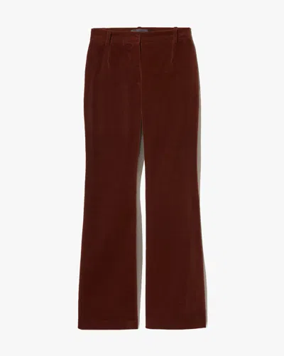 Nili Lotan Corette Cotton Pant In Brown