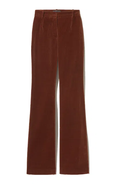 Nili Lotan Corette Cotton Pants In Red