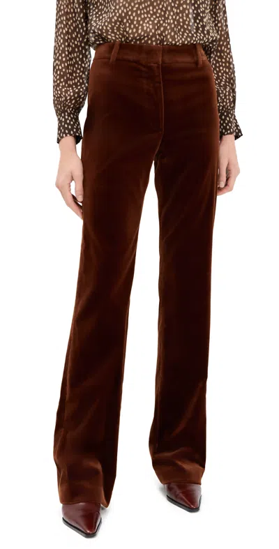 Nili Lotan Corette Pants Burnt Sienna In Burgundy