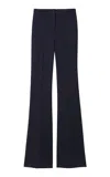 Nili Lotan Corette Slim Wool Straight-leg Pants In Blue