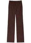 Nili Lotan Corette Straight-leg Wool Trousers In Brown