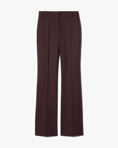 Nili Lotan Corette Wool Pant In Burgundy