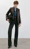 Nili Lotan Corette Wool Pants In Brown