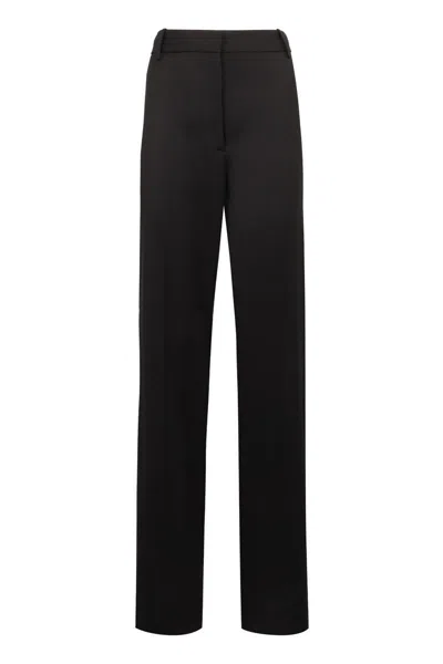 Nili Lotan Corette Wool Trousers In Black
