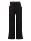 Nili Lotan Kiki Cropped Voile-trimmed Cotton-jersey Track Pants