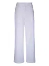 Nili Lotan Cotton Wide-leg Trousers In White