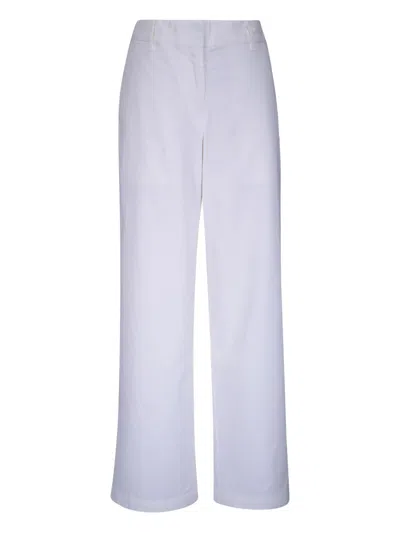 Nili Lotan Cotton Wide-leg Trousers In White