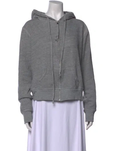 Pre-owned Nili Lotan Crew Neck Long Sleeve Hoodie In Gray