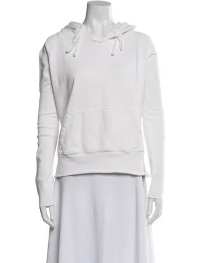 Pre-owned Nili Lotan Crew Neck Long Sleeve Hoodie In White