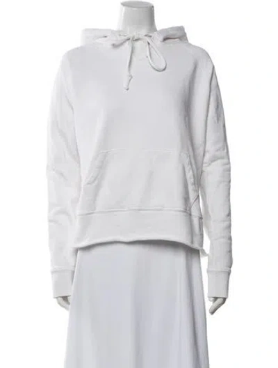 Pre-owned Nili Lotan Crew Neck Long Sleeve Hoodie In White